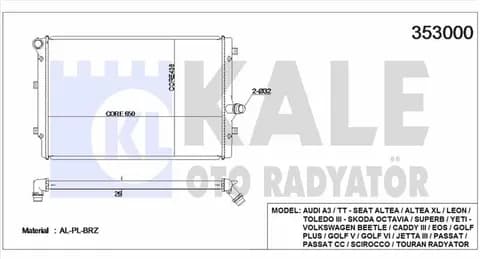 KALE RADYATOR SU RADYATÖRÜ KALE 353000