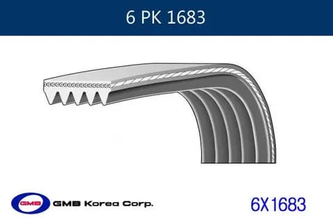 ALTERNATÖR V KAYIŞI GMB GPK 6PK1683