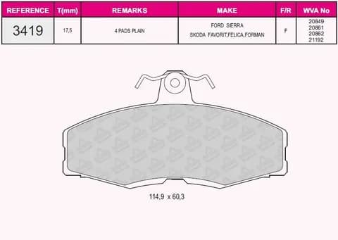 DİSK BALATA GRAP 93419