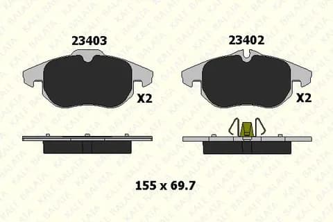 KALE BALATA DİSK BALATA KALE B 23402 206 05 ANS