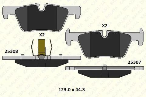KALE BALATA DİSK BALATA KALE B 25307 172 05 MSH