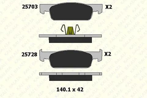KALE BALATA DİSK BALATA KALE B 25728 180 05 ANS