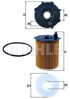 MAHLE FILTRE YAĞ FİLTRESİ MAHLE OX171/2D