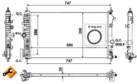 SU RADYATÖRÜ NRF 53777